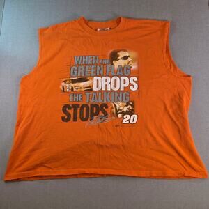 Vintage Tony Stewart #20 NASCAR Winner’s Circle Sleeveless Tee XXL Orange